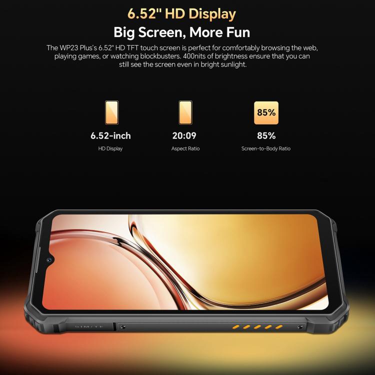 Oukitel WP23 Plus Rugged Phone, 4GB+128GB, 6.52 inch Android 14.0Unisoc T606 Octa-core, NFC, OTG, Network: 4G, WP23 Plus 4GB+128GB