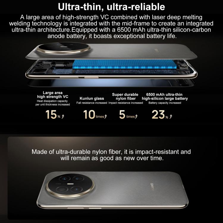 HUAWEI Mate 70 Air, 12GB+256GB, Side Fingerprint Identification, 7 inch HarmonyOS 5.1 Kirin 9020B, NFC, OTG, Not Support Google Play, 12GB+256GB