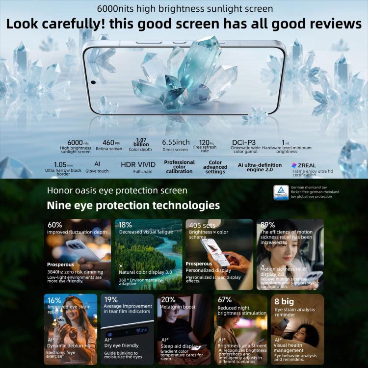 Honor 500 Pro, 16GB+1TB, Screen Fingerprint, 6.55 inch MagicOS 10.0 / Android 16 Snapdragon 8 Elite Gen 4 Octa Core, Network: 5G, NFC, OTG, Honor 500 Pro, 16GB+1TB