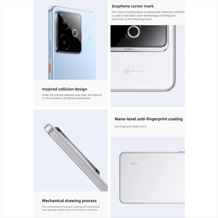 Realme GT7, 12GB+256GB, 6.8 inch Android 15 / Realme UI 6.0 MediaTek Dimensity 9400+ Octa Core, NFC, Network: 5G, Support Google Play, 12GB+256GB