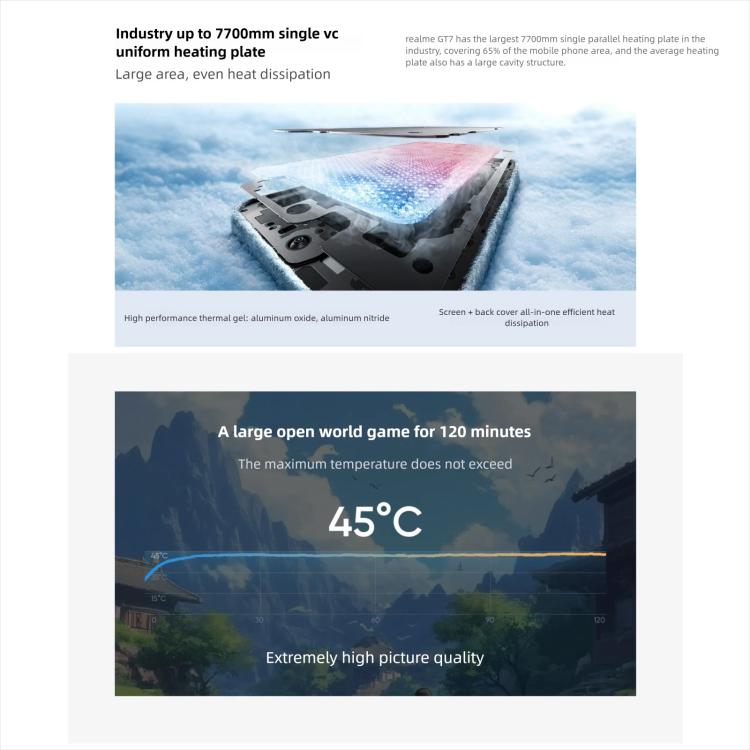 Realme GT7, 12GB+256GB, 6.8 inch Android 15 / Realme UI 6.0 MediaTek Dimensity 9400+ Octa Core, NFC, Network: 5G, Support Google Play, 12GB+512GB