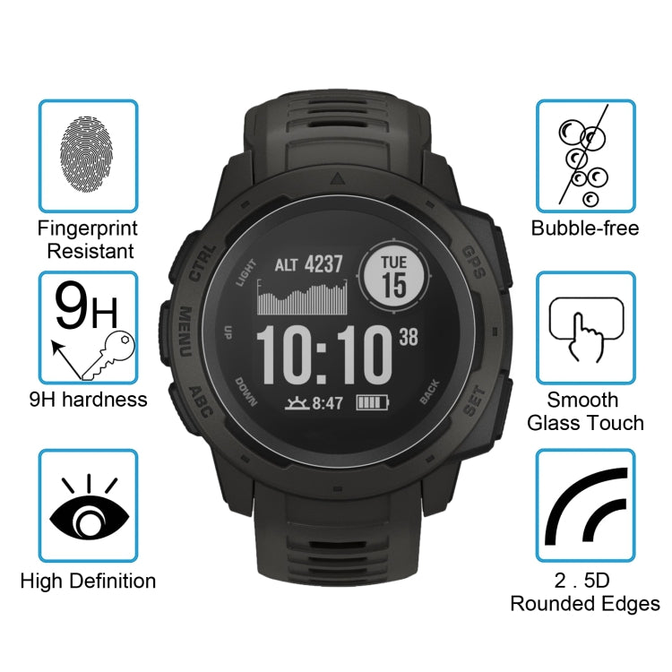 ENKAY Hat-Prince for 39mm Diameter Circular Dial Smart Watch 0.2mm 9H Surface Hardness 2.15D Curved Explosion-proof Tempered Glass Screen Film