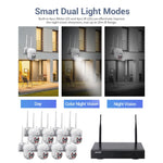 ESCAM WNK718 HD 3.0 Million Pixels 8-channel Wireless + 8IPC Wireless NVR Security System, UK Plug, WNK718