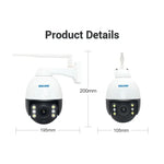 ESCAM Q5068 H.265 5MP Pan / Tilt / 4X Zoom WiFi Waterproof IP Camera, Support ONVIF Two Way Talk & Night Vision, AU Plug, UK Plug, US Plug, EU Plug, AU Plug