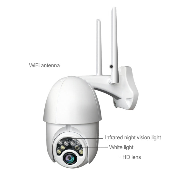 Q10 Outdoor Mobile Phone Remotely Rotate Wireless WiFi 10 Lights IR Night Vision HD Camera, Support Motion Detection Video / Alarm & Recording, UK Plug, Q10 IR Night Vision