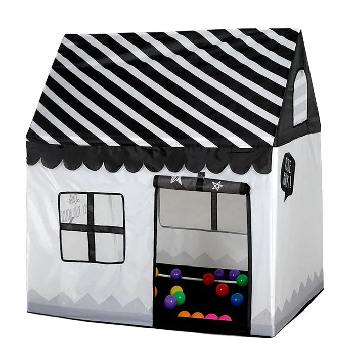 Household Children Printing Play Tent Small Game House, with 50 Ocean Balls, with 50 Ocean Balls (Black White), with 50 Ocean Balls (Pink), with 50 Ocean Balls (Green), with 50 Ocean Balls (Light Pink)