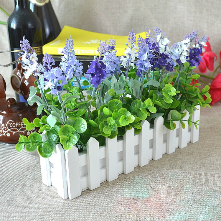 Wooden Flower Planter Fence Storage Holder Pot, Size: 30cm x 7.5cm x 8cm, Length: 30cm