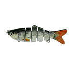 HENGJIA JM020 10cm 18g Multi-section Plastic Hard Baits Artificial Fishing Lures with Treble Hook, Random Color Delivery, JM020 10cm