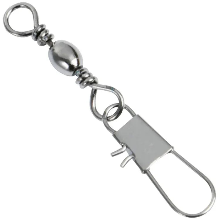 20pcs 8# 3.5cm Fishing Connectors Barrel Swivel with Safety Snap Ring, 20pcs 8# 3.5cm