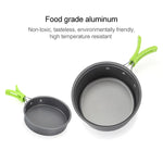 Aotu AT6385 Outdoor Camping Tableware Pots Cookwear Set for 1-2 Person, Aotu AT6385