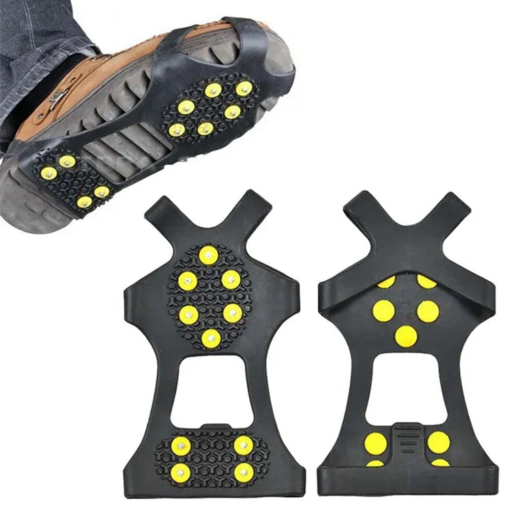 10 Teeth Ice Claw Outdoor Non-slip Shoes Covers for Ice Snow Ground, Size : M, Size : M