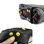 10 Teeth Ice Claw Outdoor Non-slip Shoes Covers for Ice Snow Ground, Size : S, Size : S