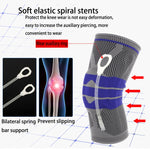 Outdoor Fitness Mountaineering Knit Protection Silicone Anti - collision Spring Support Sports Knee Protector, Size: XL, Size: XL