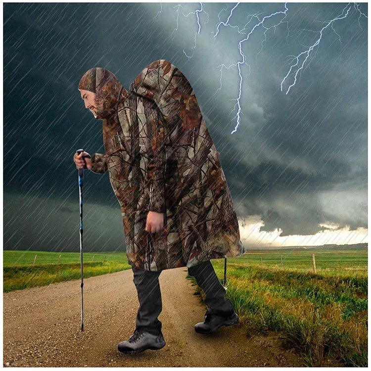 3 In 1 Outdoor Portable Multifunctional Camouflage Backpack Raincoat, OG2458A, OG2458B