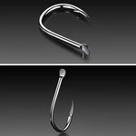 ISE 500 PCS Mixed Size Fish Barbed Hook Fishing Hooks, 3-12#
