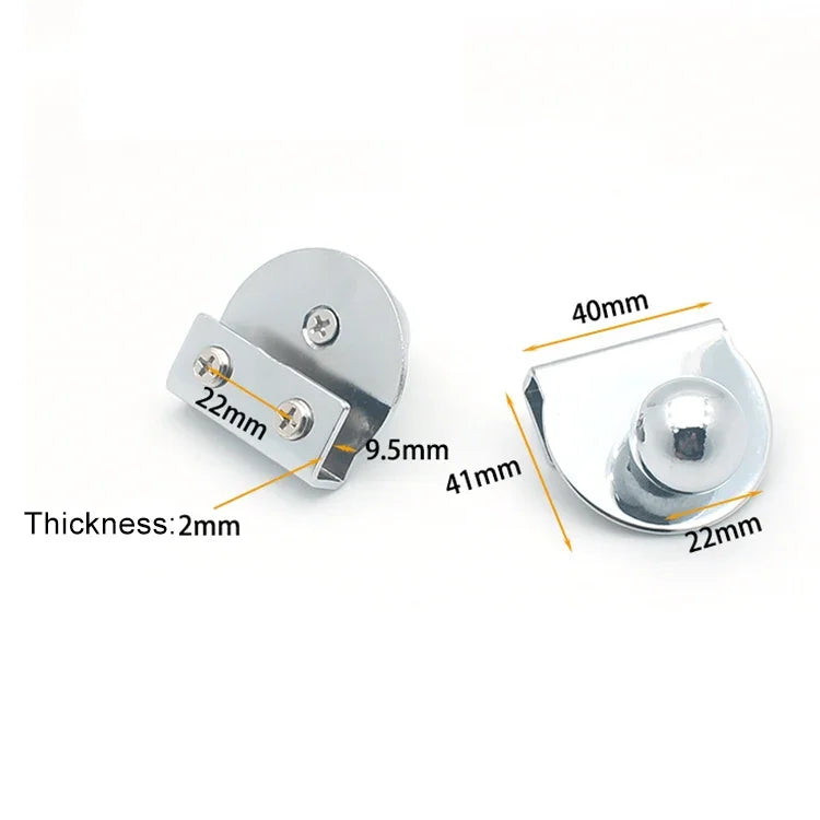 Zinc Alloy Bright Open Hole Free Glass Cabinet Door Handle, Size: L, L
