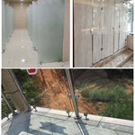 201 Stainless Steel Glass Fish Mouth Support Rod Fixing Clip with 14x80mm Rod, Specification: XL, XL, with 14x80mm Rod