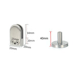 201 Stainless Steel Glass Fish Mouth Support Rod Fixing Clip with 14x40mm Rod, Specification: S, S, with 14x40mm Rod
