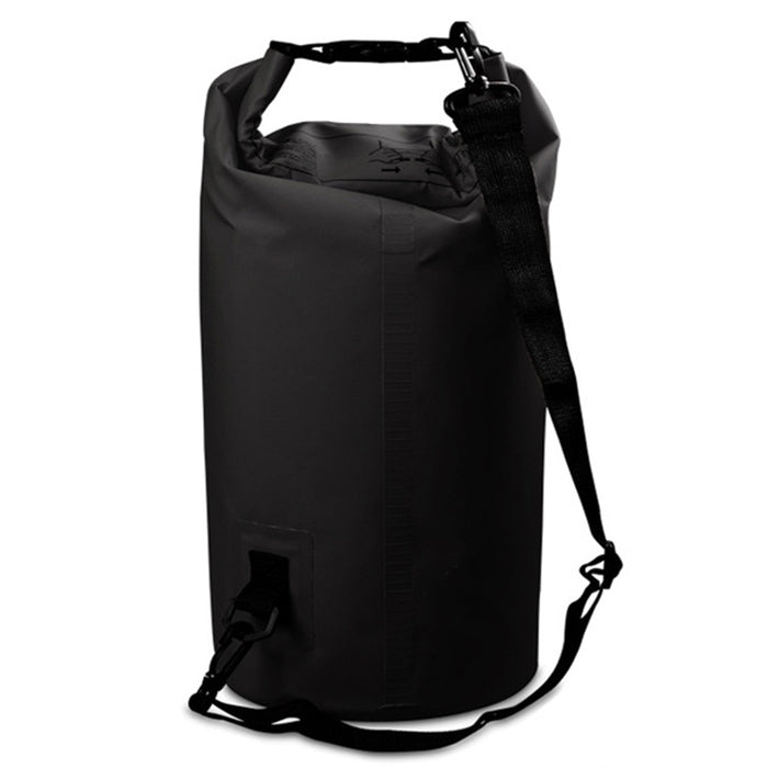 Outdoor Waterproof Double Shoulder Bag Dry Sack PVC Barrel Bag, Capacity: 30L, Capacity: 30L (Sky Blue), Capacity: 30L (Yellow), Capacity: 30L (Black), Capacity: 30L (Dark Blue), Capacity: 30L (Orange), Capacity: 30L (Pink), Capacity: 30L (Green)
