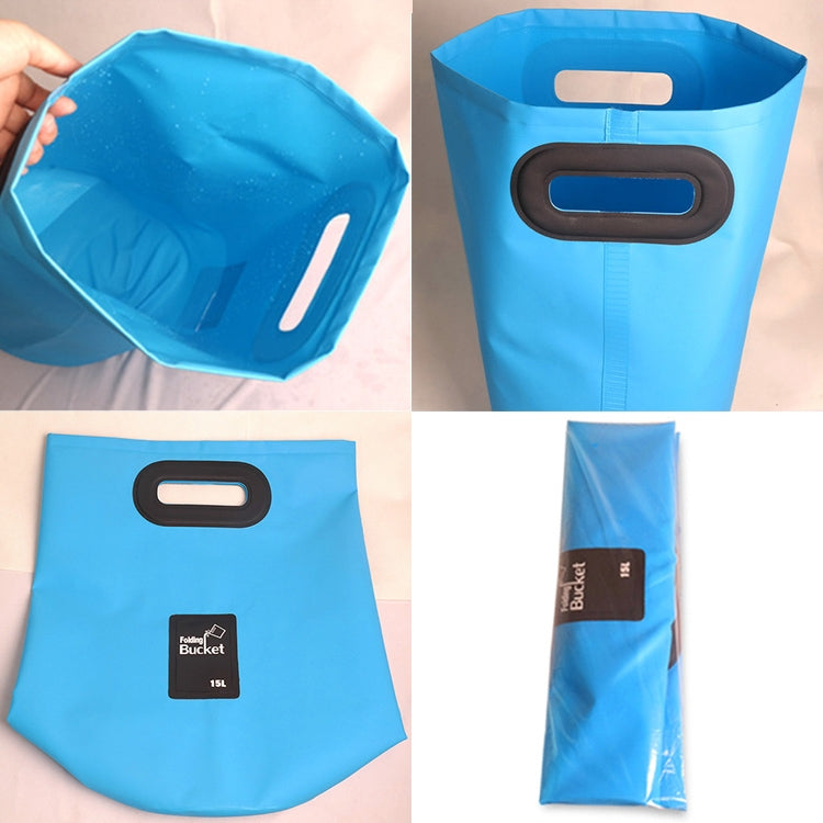 Outdoor Portable Folding Sink PVC Collapsible Bucket, Capacity: 15L, 15L Orange, 15L Green, 15L Rose Red, 15L Sky Blue, 15L Yellow, 15L Black, 15L Dark Blue