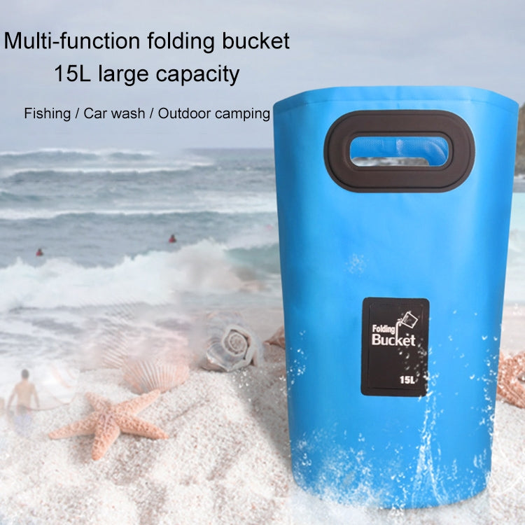 Outdoor Portable Folding Sink PVC Collapsible Bucket, Capacity: 15L, 15L Orange, 15L Green, 15L Rose Red, 15L Sky Blue, 15L Yellow, 15L Black, 15L Dark Blue