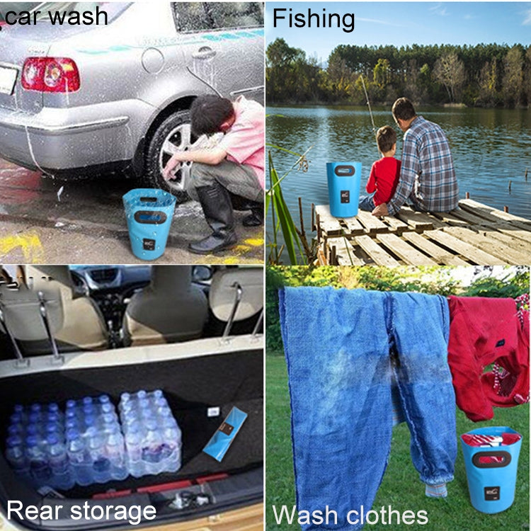 Outdoor Portable Folding Sink PVC Collapsible Bucket, Capacity: 15L, 15L Orange, 15L Green, 15L Rose Red, 15L Sky Blue, 15L Yellow, 15L Black, 15L Dark Blue