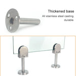 201 Stainless Steel Glass Fish Mouth Support Rod Fixing Clip with 14x40mm Rod, Specification: M, M, with 14x40mm Rod