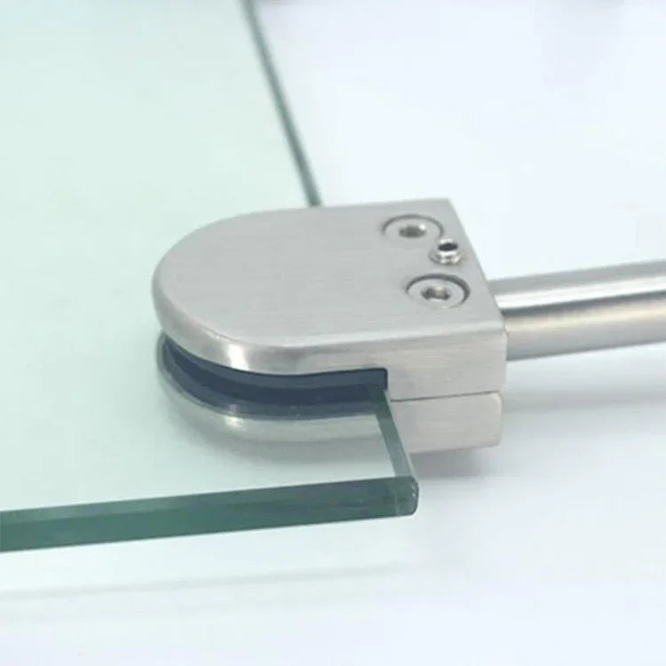 304 Stainless Steel Glass Fish Mouth Support Rod Fixing Clip with 14x40mm Rod, Specification: M, M, with 14x40mm Rod