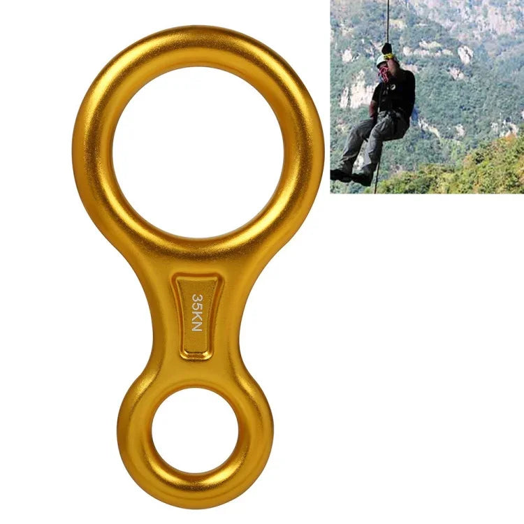 Climbing Rescue Figure 8 Descender Rappelling Gear Belay Device(Black), TP8601P (Black), TP8601P  (Silver), TP8601P  (Red), TP8601P  (Blue), TP8601P  (Gold), TP8601P  (Orange), TP8601P  (Dark Gray)
