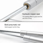Rubber Head Cabinet Gas Holder Hydraulic Rod Buffer Telescopic Strut, 10 inch 80N (8kg), Rubber Head, 10 inch 80N (8kg)