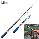 32cm Portable Telescopic Sea Fishing Rod Mini Fishing Pole, Extended Length : 1.5m, 1.5m
