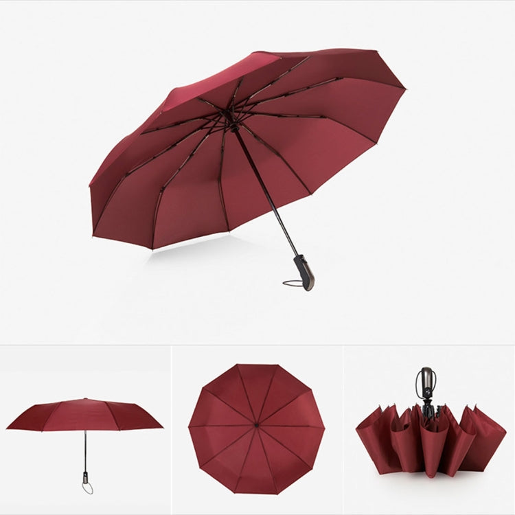 Automatic Lightweight Portable Three Folding Waterproof Anti-UV Umbrella