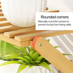 4-Layer Balcony Living Room Collapsible Solid Wood Flower Stand Potted Planting Shelves, Length: 50cm, 50cm 4-Layer