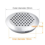 10pcs Bevel Surface 19mm Cabinet Round Air Vent Stainless Steel Louvered Grille Cover Vents with Little Holes, 19mm Bevel