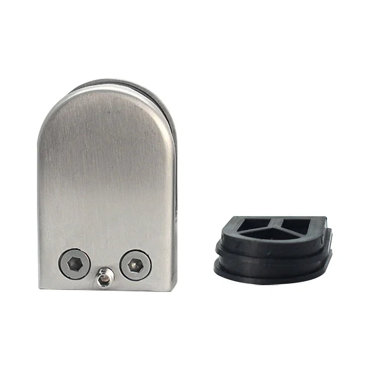 5-8mm Concave Curved Bottom Matte Polished 304 Stainless Steel Fixed Clip Railing Glass Wood Layer Board Clamp Bracket, 5-8mm, Curved Bottom, 304 Stainless Steel
