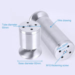 Stainless Steel Wire Drawing Thickened Column Sofa Furniture Cabinet Foot, Height: 80mm, 80mm