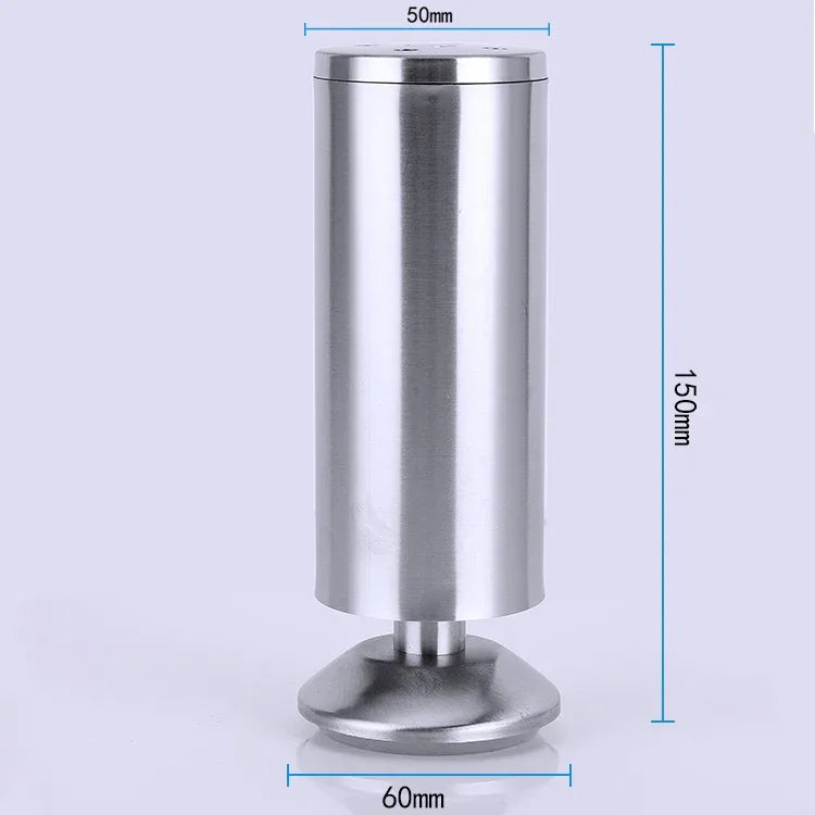 Stainless Steel Wire Drawing Thickened Column Sofa Furniture Cabinet Foot, Height: 150mm, 150mm