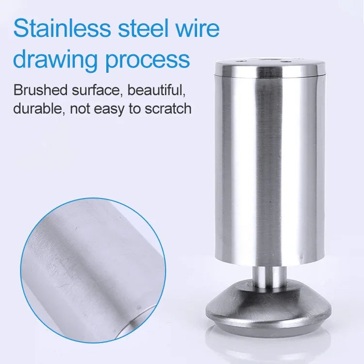 Stainless Steel Wire Drawing Thickened Column Sofa Furniture Cabinet Foot, Height: 350mm, 350mm