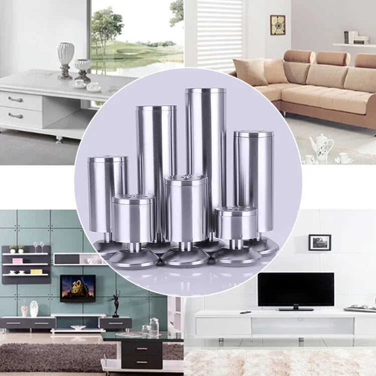 Stainless Steel Wire Drawing Thickened Column Sofa Furniture Cabinet Foot, Height: 350mm, 350mm