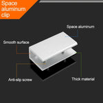 10 PCS Single Hole Aluminum Alloy Glass Fixing Clip, S, 20mm, S, 20mm