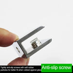 15 PCS Zinc Alloy Bright Fixed Bracket Connection Nail Glass Fixing Clamp, Nail