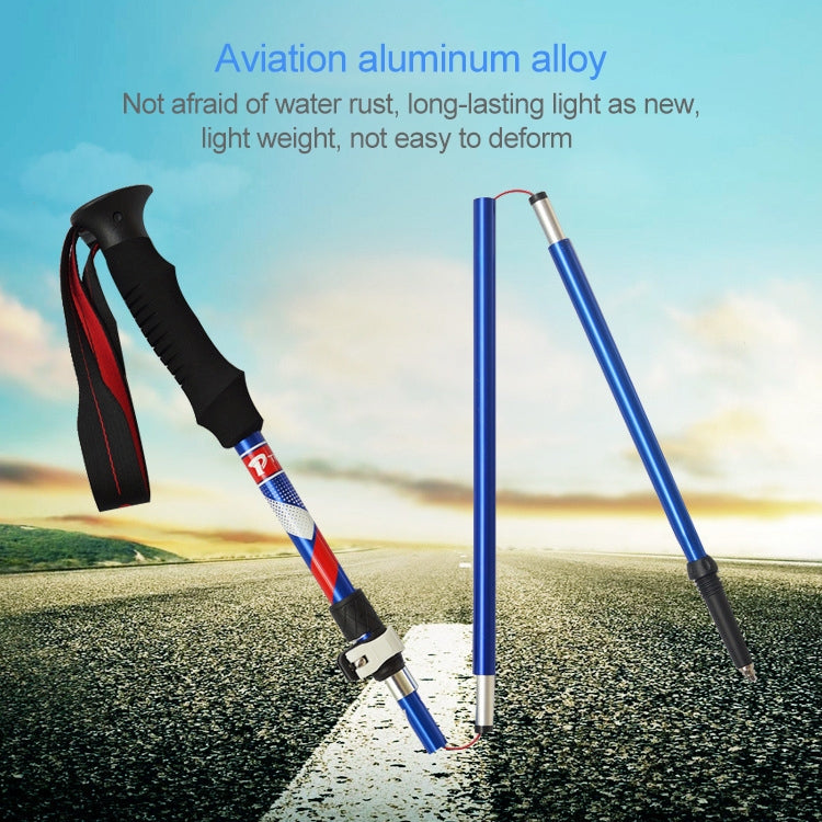 5 Node Portable Foldable Aluminium Alloy Alpenstocks Trekking Poles, Folding Length : 28.5CM, Folding Length : 28.5CM (Blue), Folding Length : 28.5CM (Red), Folding Length : 28.5CM (Black), Folding Length : 28.5CM (Green)