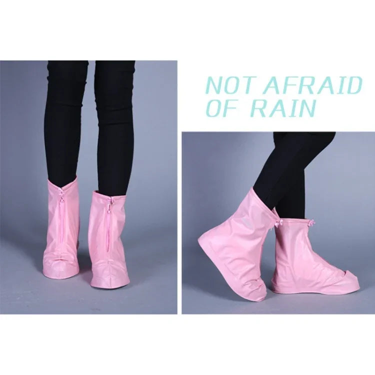 Fashion Children PVC Non-slip Waterproof Thick-soled Shoe Cover Size: XL, Size: XL