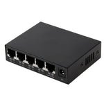 5 Ports 10/100Mbps POE Switch IEEE802.3af Power Over Ethernet Network Switch for IP Camera VoIP Phone AP Devices, 5 Ports Black