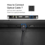 EMK 1m OD4.0mm Toslink Male to Male Digital Optical Audio Cable, Length: 1m