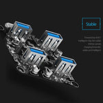 ORICO MH4U-100 USB 3.0 Transparent Desktop HUB with 100cm Micro USB Cable, MH4U-100