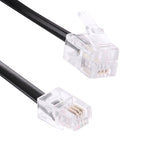 4 Core Male to Male RJ11 Spring Style Telephone Extension Coil Cable Cord Cable, Stretch Length: 2m(Black), Length: 2m