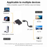 8K DisplayPort Male to DisplayPort Female Elbow Adapter, DP Male to DP Female Elbow