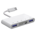 NK-1032TC 5 in 1 USB-C Male to SD / TF / 2xUSB / Type-C Female Adapter, NK1032TC