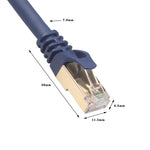 0.5m CAT8 Computer Switch Router Ethernet Network LAN Cable, Patch Lead RJ45, 0.5m